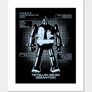 GIGANTOR Tetsujin 28-go - Robot files Posters and Art